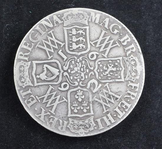 A William and Mary silver crown, 1692,